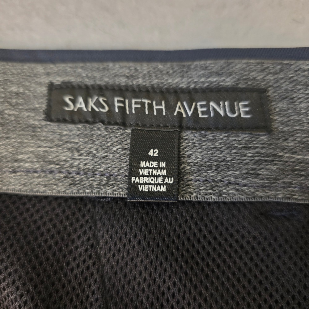 Saks Fifth Avenue Mens Navy Blue Performance Golf Shorts Size 42 Stretch - Picture 3 of 8